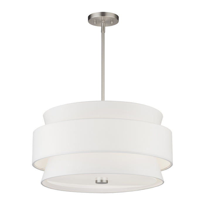 Livex Lighting - 60025-91 - Five Light Pendant Chandelier - Fontana - Brushed Nickel