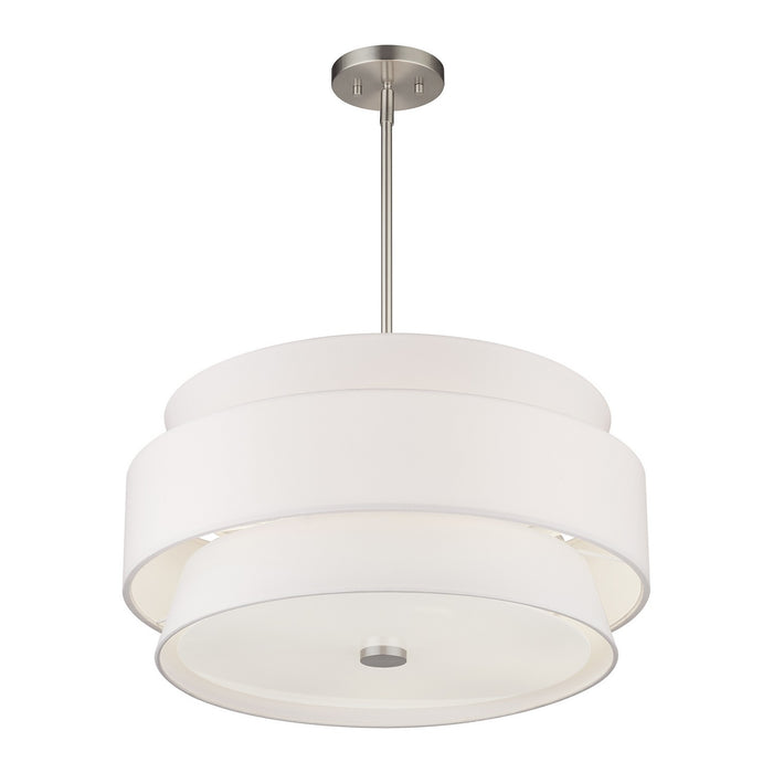 Livex Lighting - 60025-91 - Five Light Pendant Chandelier - Fontana - Brushed Nickel