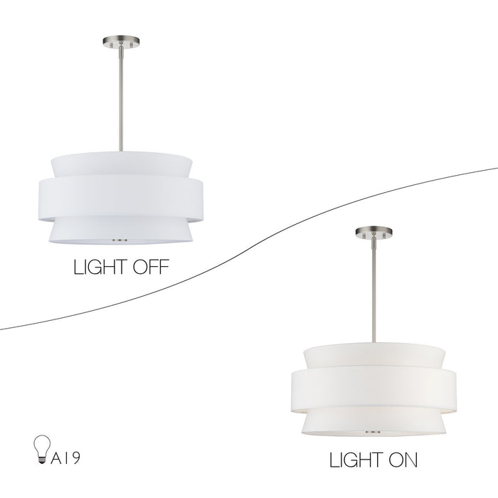 Livex Lighting - 60025-91 - Five Light Pendant Chandelier - Fontana - Brushed Nickel