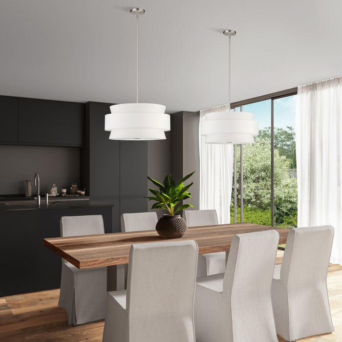 Livex Lighting - 60025-91 - Five Light Pendant Chandelier - Fontana - Brushed Nickel