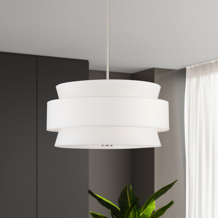 Livex Lighting - 60025-91 - Five Light Pendant Chandelier - Fontana - Brushed Nickel