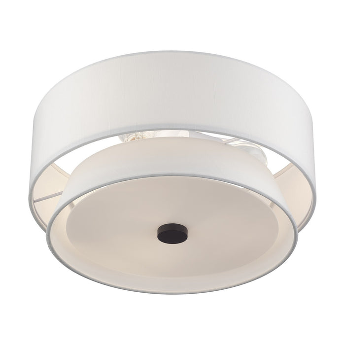 Livex Lighting - 60026-07 - Three Light Semi-Flush Mount - Fontana - Bronze