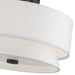 Livex Lighting - 60026-07 - Three Light Semi-Flush Mount - Fontana - Bronze