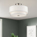 Livex Lighting - 60026-91 - Three Light Semi-Flush Mount - Fontana - Brushed Nickel