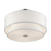 Livex Lighting - 60026-91 - Three Light Semi-Flush Mount - Fontana - Brushed Nickel