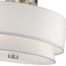 Livex Lighting - 60026-91 - Three Light Semi-Flush Mount - Fontana - Brushed Nickel