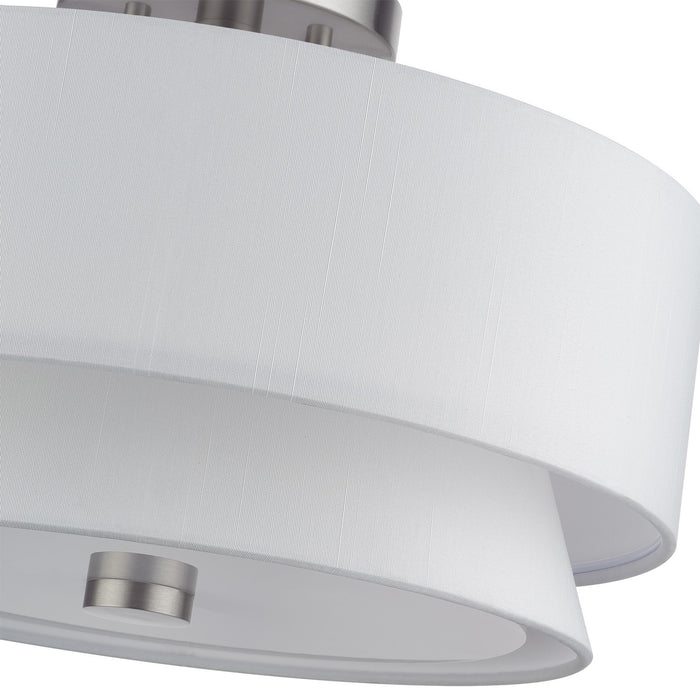 Livex Lighting - 60026-91 - Three Light Semi-Flush Mount - Fontana - Brushed Nickel