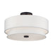 Livex Lighting - 60027-07 - Four Light Semi-Flush Mount - Fontana - Bronze