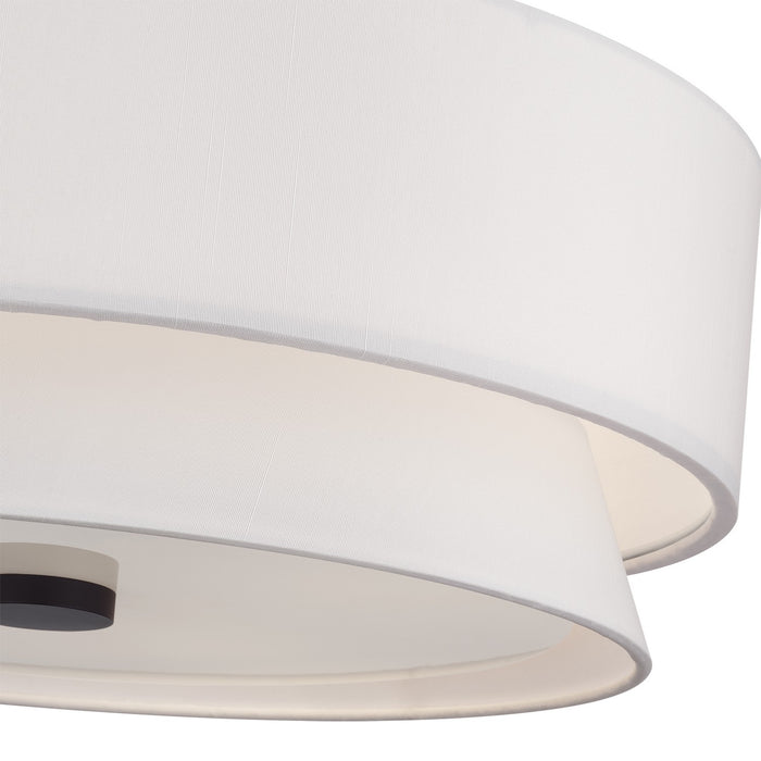Livex Lighting - 60027-07 - Four Light Semi-Flush Mount - Fontana - Bronze
