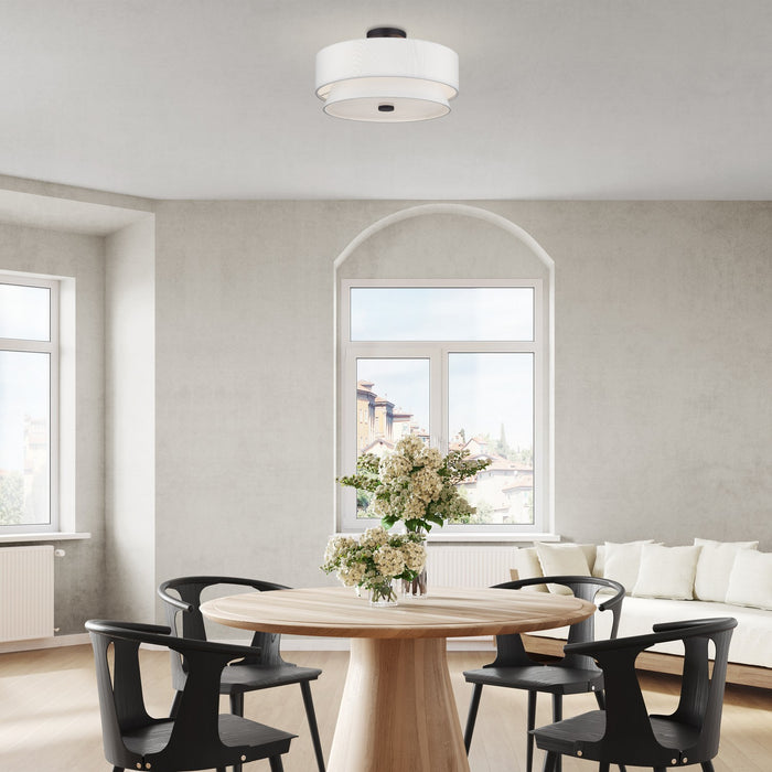 Livex Lighting - 60027-07 - Four Light Semi-Flush Mount - Fontana - Bronze