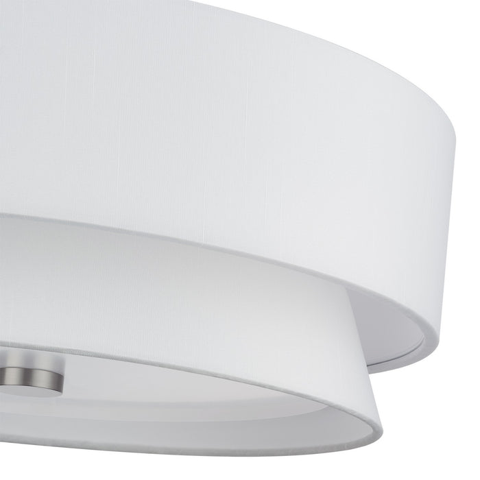 Livex Lighting - 60027-91 - Four Light Semi-Flush Mount - Fontana - Brushed Nickel