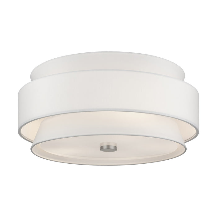 Livex Lighting - 60028-91 - Five Light Semi-Flush Mount - Fontana - Brushed Nickel