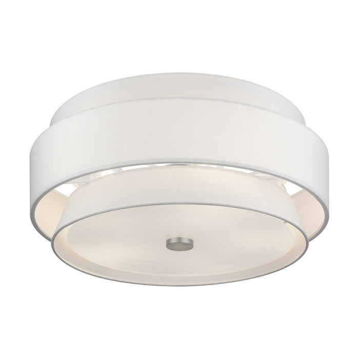 Livex Lighting - 60028-91 - Five Light Semi-Flush Mount - Fontana - Brushed Nickel