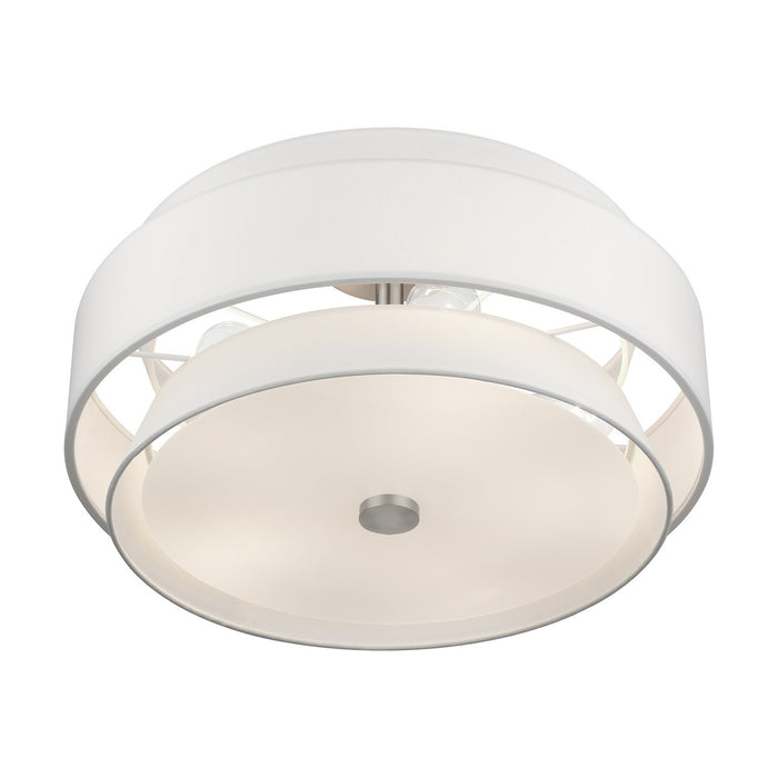 Livex Lighting - 60028-91 - Five Light Semi-Flush Mount - Fontana - Brushed Nickel