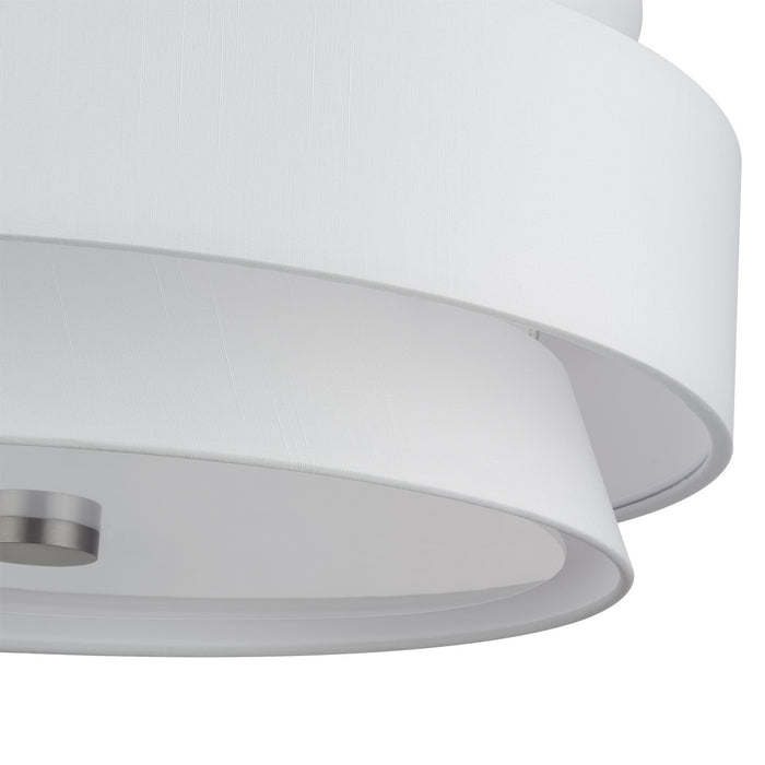 Livex Lighting - 60028-91 - Five Light Semi-Flush Mount - Fontana - Brushed Nickel