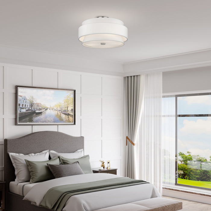 Livex Lighting - 60028-91 - Five Light Semi-Flush Mount - Fontana - Brushed Nickel