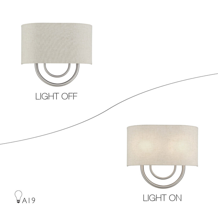 Livex Lighting - 60272-91 - Two Light Wall Sconce - Stratton - Brushed Nickel