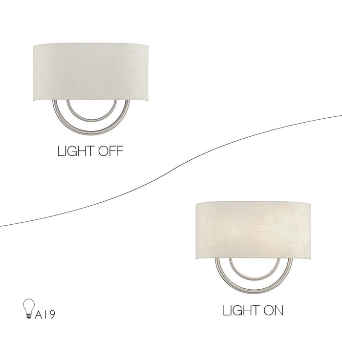 Livex Lighting - 60273-91 - Two Light Wall Sconce - Stratton - Brushed Nickel
