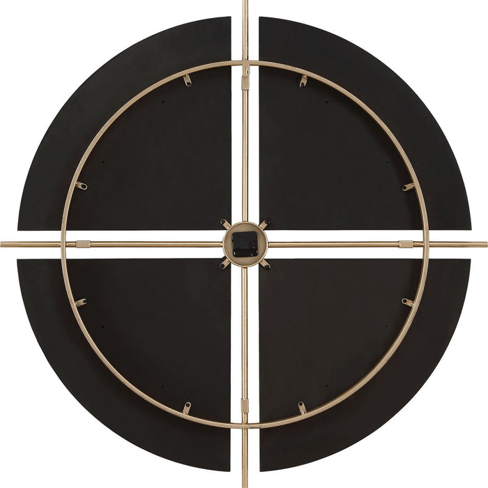 Uttermost - 06465 - Wall Clock - Walnut Elegance - Metallic Gold