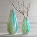 Uttermost - 18157 - Vases, S/2 - High Tide - Exquisite Teal, Amber, And Gold
