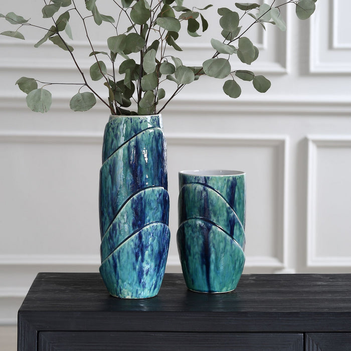 Uttermost - 18170 - Vases, S/2 - Tranquil Duo - Blue And Green