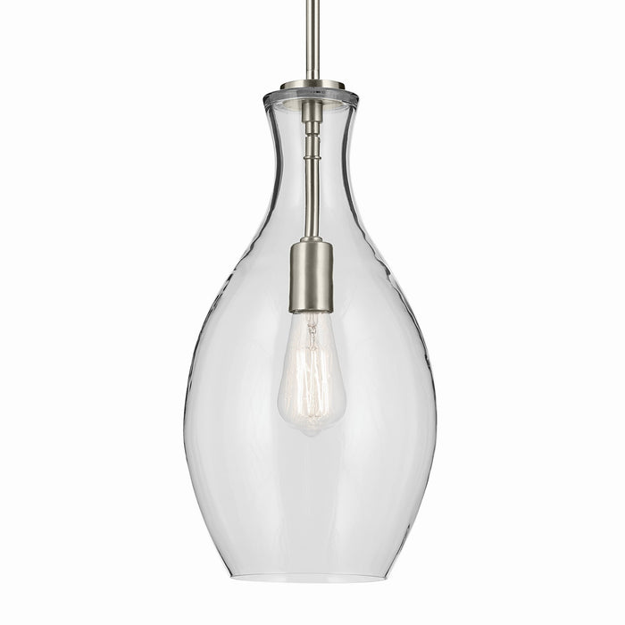 Kichler - 42047NI - One Light Pendant - Everly - Brushed Nickel