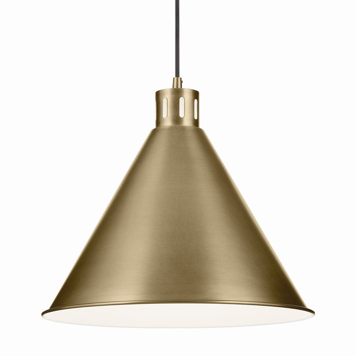 Kichler - 52177NBR - One Light Pendant - Zailey - Natural Brass