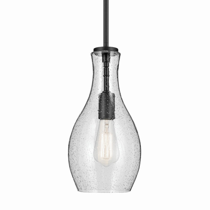 Kichler - 42456BKCS - One Light Pendant - Everly - Black