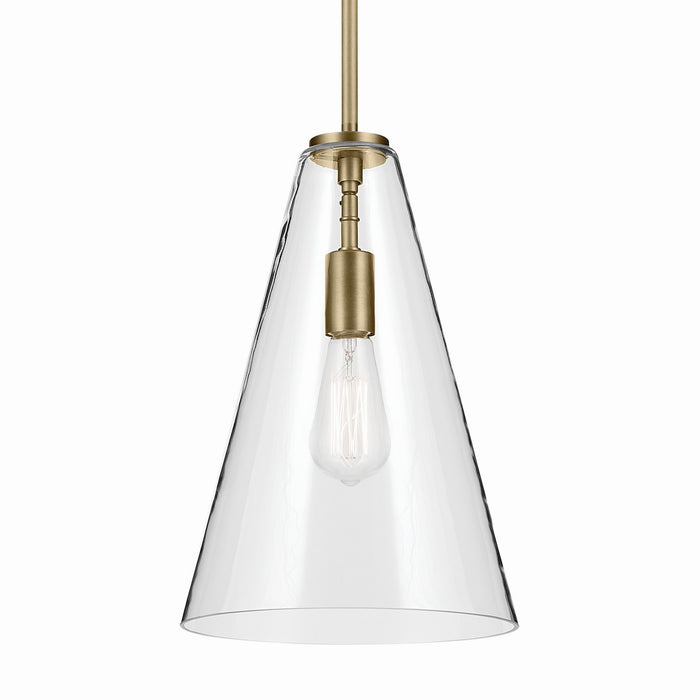 Kichler - 42199NBR - One Light Pendant - Everly - Natural Brass