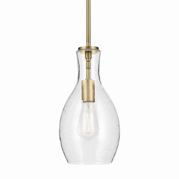 Kichler - 42456NBRCS - One Light Pendant - Everly - Brushed Natural Brass