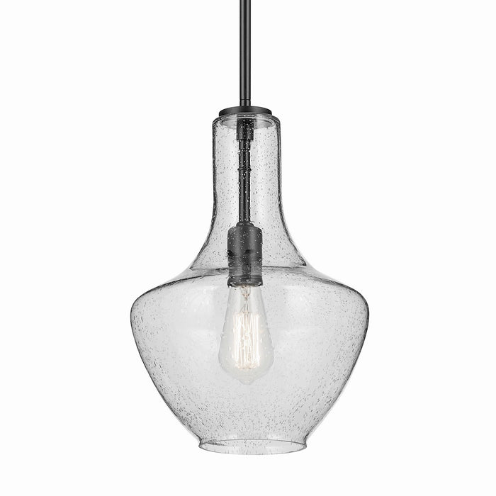 Kichler - 42141BKCS - One Light Pendant - Everly - Black