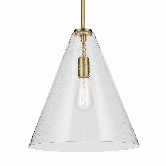 Kichler - 42200NBRCS - One Light Pendant - Everly - Natural Brass