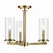 Kichler - 43997NBR - Three Light Convertible Semi Flush - Crosby - Natural Brass