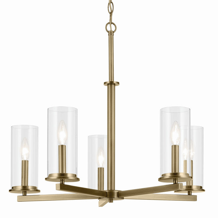 Kichler - 43999NBR - Five Light Chandelier - Crosby - Natural Brass