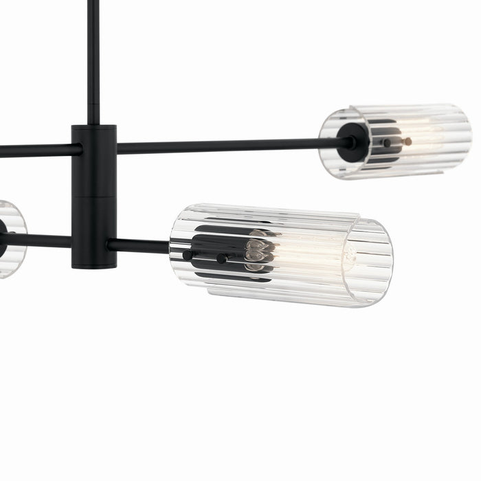 Kichler - 52681BK - Four Light Linear Chandelier - Velestino - Black