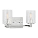 Generation Lighting - GLV1032EN/CH - Two Light Wall / Bath - Parker - Chrome