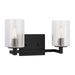 Generation Lighting - GLV1032EN/MBK - Two Light Wall / Bath - Parker - Midnight Black