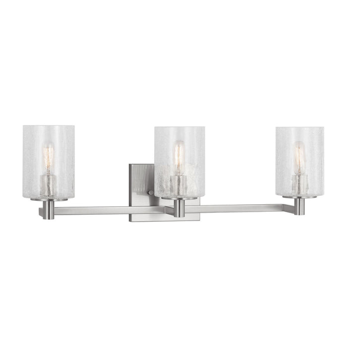 Generation Lighting - GLV1033EN/BS - Three Light Wall / Bath - Parker - Brushed Steel