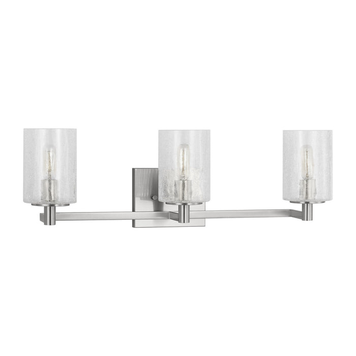 Generation Lighting - GLV1033EN/BS - Three Light Wall / Bath - Parker - Brushed Steel