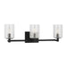 Generation Lighting - GLV1033EN/MBK - Three Light Wall / Bath - Parker - Midnight Black