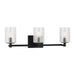 Generation Lighting - GLV1033EN/MBK - Three Light Wall / Bath - Parker - Midnight Black