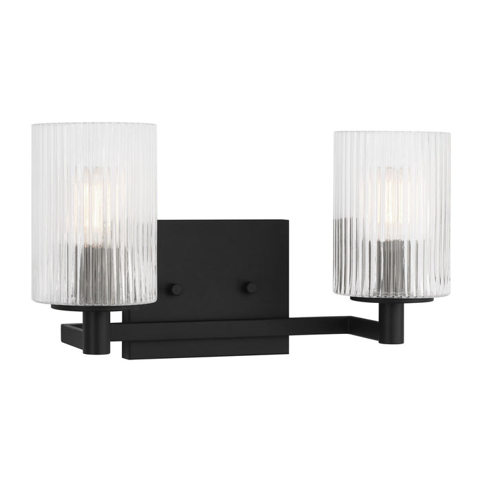 Generation Lighting - GLV1042EN/MBK - Two Light Wall / Bath - Lando - Midnight Black