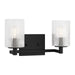 Generation Lighting - GLV1042EN/MBK - Two Light Wall / Bath - Lando - Midnight Black