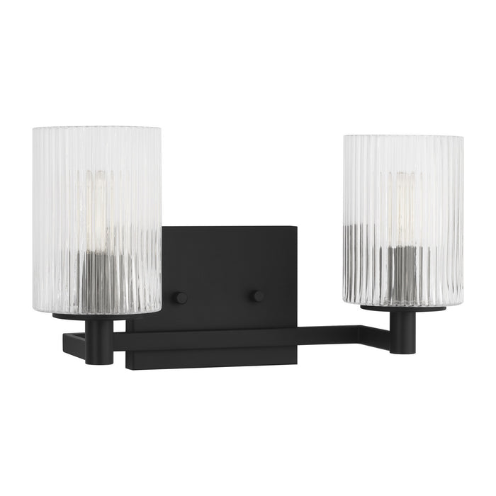 Generation Lighting - GLV1042EN/MBK - Two Light Wall / Bath - Lando - Midnight Black