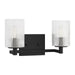 Generation Lighting - GLV1042EN/MBK - Two Light Wall / Bath - Lando - Midnight Black