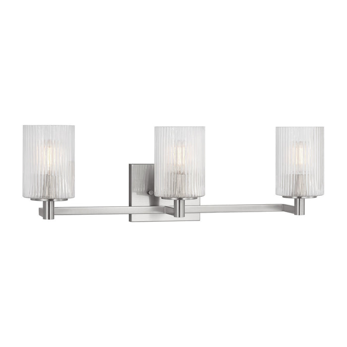 Generation Lighting - GLV1043EN/BS - Three Light Wall / Bath - Lando - Brushed Steel