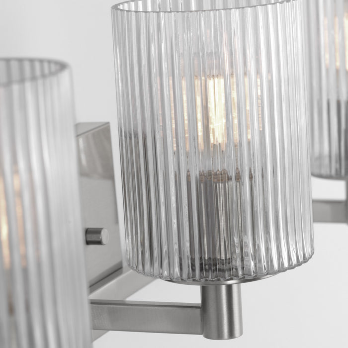 Generation Lighting - GLV1043EN/BS - Three Light Wall / Bath - Lando - Brushed Steel