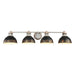 Golden - 0865-BA4 AGV-ABI - Four Light Bath Vanity - Kinsley - Aged Galvanized Steel