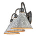 Golden - 0877-BA3 ABI-GV - Three Light Vanity Light - Jasper - Antique Black Iron
