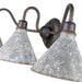 Golden - 0877-BA3 ABI-GV - Three Light Vanity Light - Jasper - Antique Black Iron